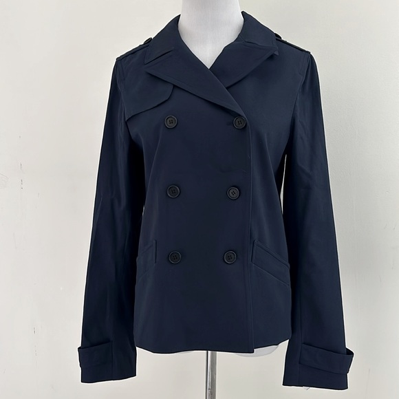 THEORY || Navy Blue Double Breasted Blazer/Jacket/Peacoat. Sz. M - Picture 3 of 12